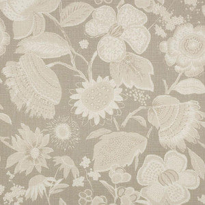 Tikki Garden Linen Sea Oyster 175850 by Schumacher Designer Fabric