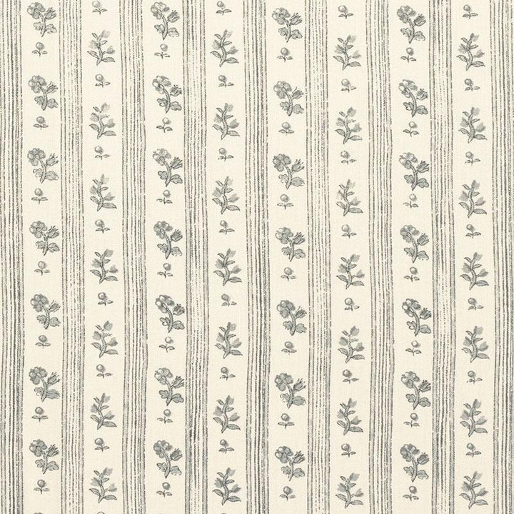 Cabanon Stripe Gris 175961 by Schumacher Designer Fabric Country Chic 6.0" - Swanky Fabrics -