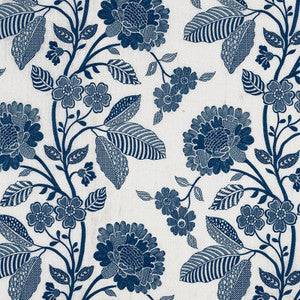 Elspeth Indigo 69162 by Schumacher Designer Fabric