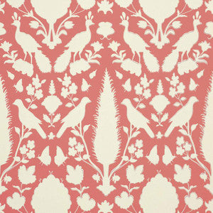 Chenonceau Coral 5004125 by Schumacher Designer Wallpaper
