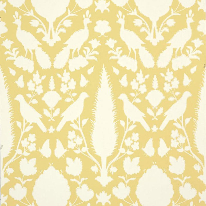 Chenonceau Buttercup 5004126 by Schumacher Designer Wallpaper Exuberant Prints 13.5" - Swanky Fabrics -