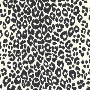 Iconic Leopard Graphite 5007012 by Schumacher Designer Wallpaper