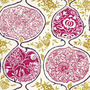 Katsugi Fuchsia & Chartreuse 5006963 by Schumacher Designer Wallpaper