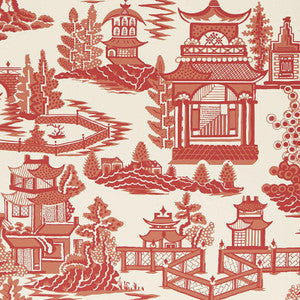 Nanjing Coral 5006910 by Schumacher Designer Wallpaper