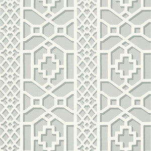 Zanzibar Trellis Cloud 5006943 by Schumacher Designer Wallpaper