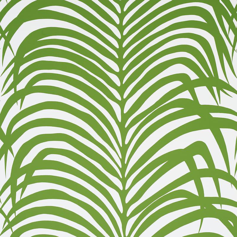 Zebra Palm Jungle 5006931 by Schumacher Designer Wallpaper Print Happy 27.0" - Swanky Fabrics -