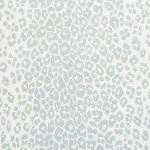 Iconic Leopard Indoor/Outdoor Sky 177320 by Schumacher Designer Fabric