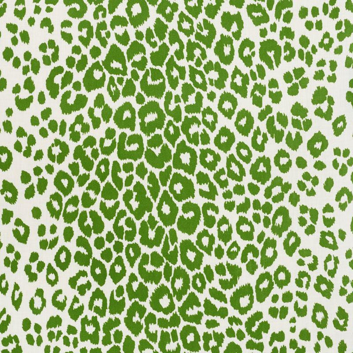 Iconic Leopard Indoor/Outdoor Green 177322 by Schumacher Designer Fabric Indoor/Outdoor: Prints & Wovens 27.25" - Swanky Fabrics -