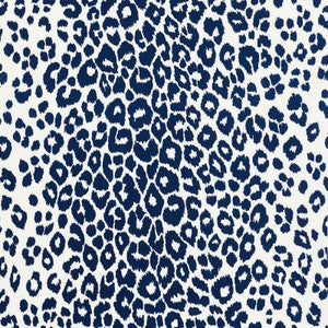 Iconic Leopard Indoor/Outdoor Navy 177323 by Schumacher Designer Fabric