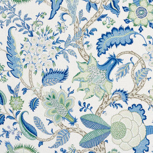 Arborvitae Viridian & Blue 177372 by Schumacher Designer Fabric