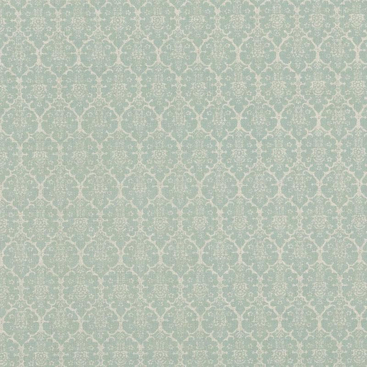 Burley Aqua BURL003 by Schumacher Designer Fabric Veere Grenney I 2.5" - Swanky Fabrics -