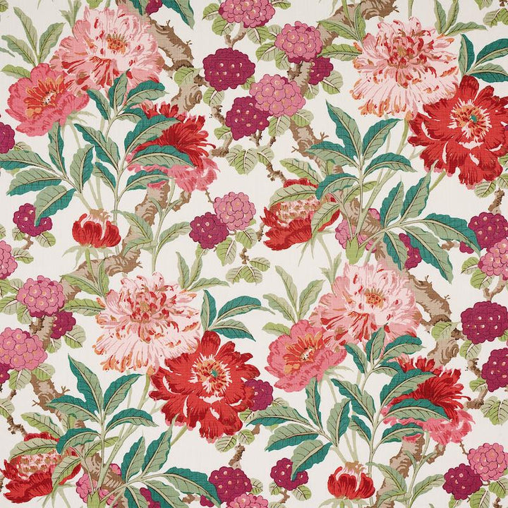 Enchanted Garden Fuchsia 177392 by Schumacher Designer Fabric Schumacher Classics 26.5" - Swanky Fabrics -