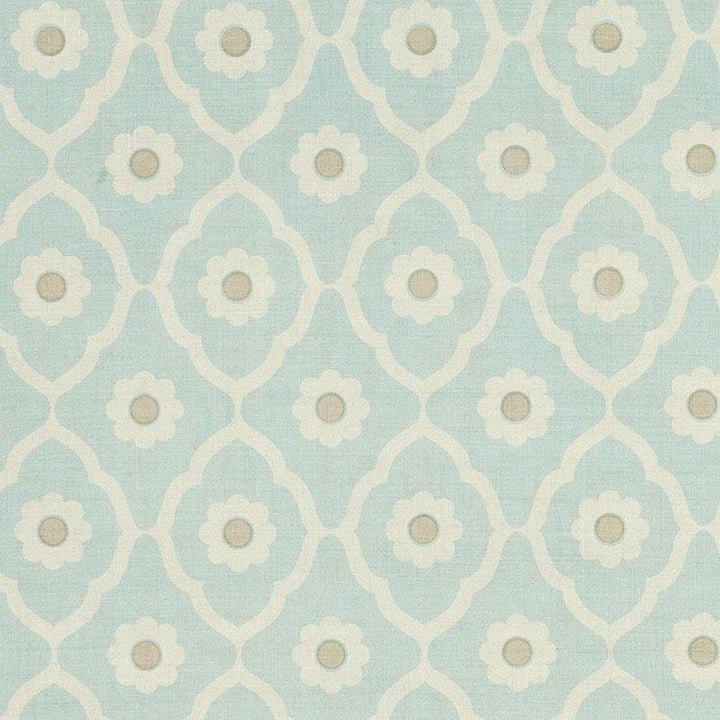 Soundess Aqua SOUN003 by Schumacher Designer Fabric Veere Grenney 5.75" - Swanky Fabrics -
