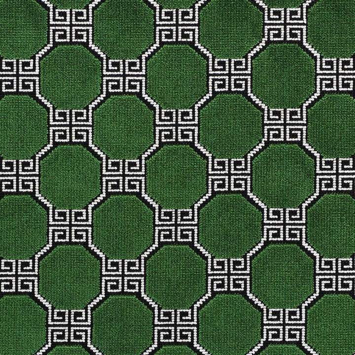 Octavia Velvet Emerald 72792 by Schumacher Designer Fabric Orient Express 2.5" - Swanky Fabrics -