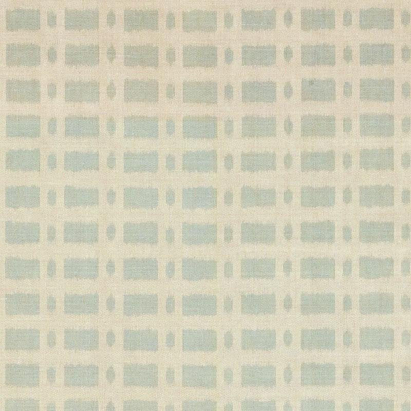 Townline Road Aqua TOWN003 by Schumacher Designer Fabric Veere Grenney 3.38" - Swanky Fabrics -