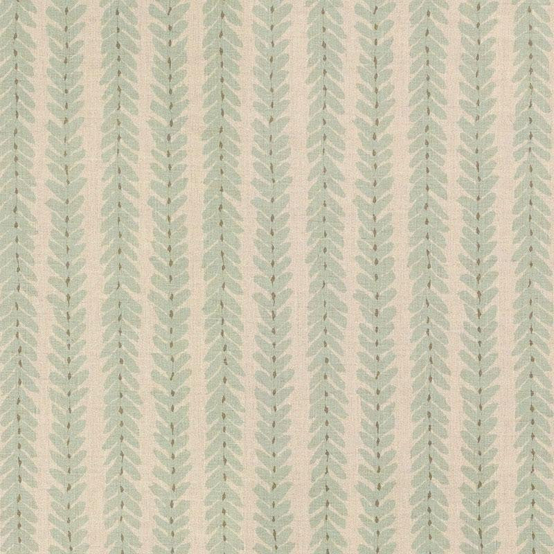 Woodperry Aqua WOOD003 by Schumacher Designer Fabric Veere Grenney 4.38" - Swanky Fabrics -