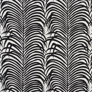 Zebra Palm Indoor/Outdoor Black 73173 by Schumacher Designer Fabric