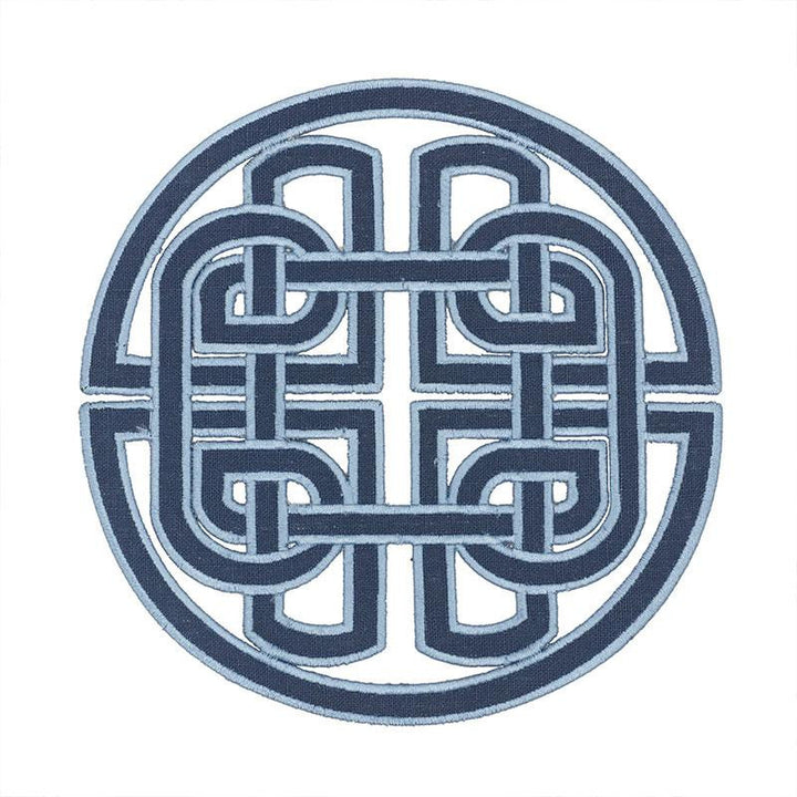 Chinoiserie Appliqu Blue 73041 by Schumacher Designer Trim Orient Express 8.0" - Swanky Fabrics -