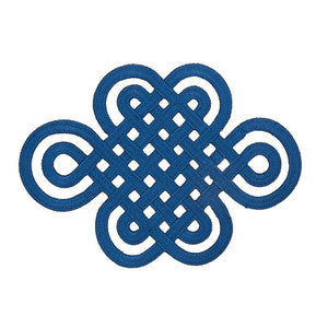Good Luck Knot Appliqu Sapphire 73052 by Schumacher Designer Trim