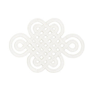 Good Luck Knot Appliqu Ivory 73050 by Schumacher Designer Trim