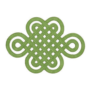Good Luck Knot Appliqu Jade 73053 by Schumacher Designer Trim