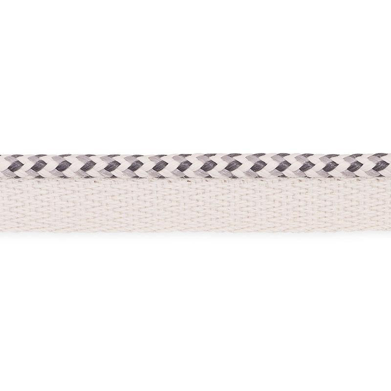 Bolander Cord Indoor/Outdoor Grey 73477 by Schumacher Designer Trim Indoor/Outdoor: Prints & Wovens - Swanky Fabrics -