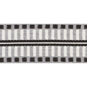 Jacobsen Tape Indoor/Outdoor Grey 73630 by Schumacher Designer Trim