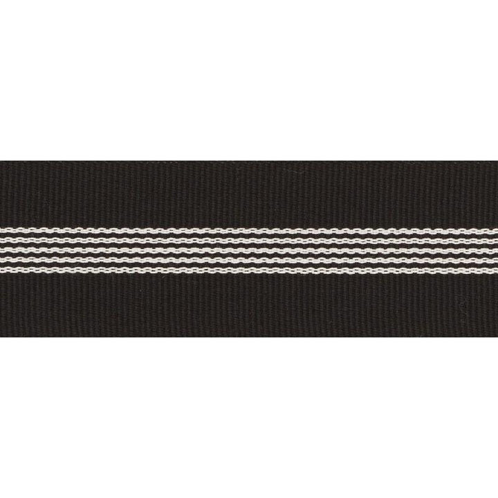 Nilsson Tape Indoor/Outdoor Black 73643 by Schumacher Designer Trim Indoor/Outdoor: Prints & Wovens - Swanky Fabrics -