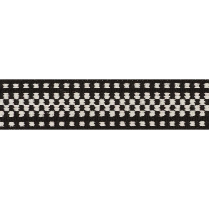 Marta Tape Indoor/Outdoor Black 73654 by Schumacher Designer Trim Indoor/Outdoor Ii: Prints & Wovens - Swanky Fabrics -
