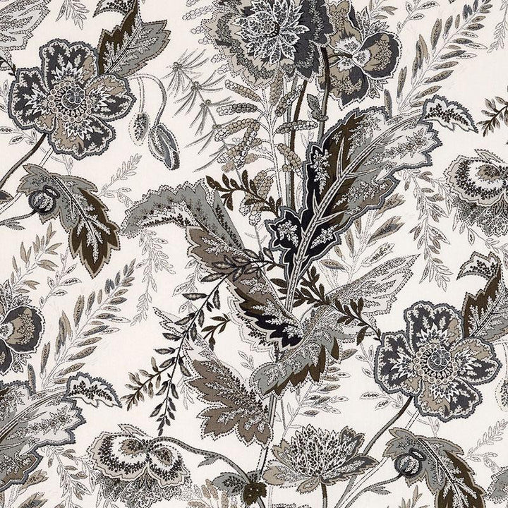 Sandoway Vine Charcoal 174545 by Schumacher Designer Fabric Schumacher Classics 18.0" - Swanky Fabrics -
