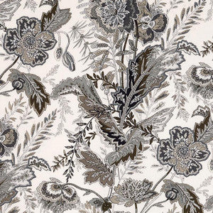 Sandoway Vine Charcoal 174545 by Schumacher Designer Fabric