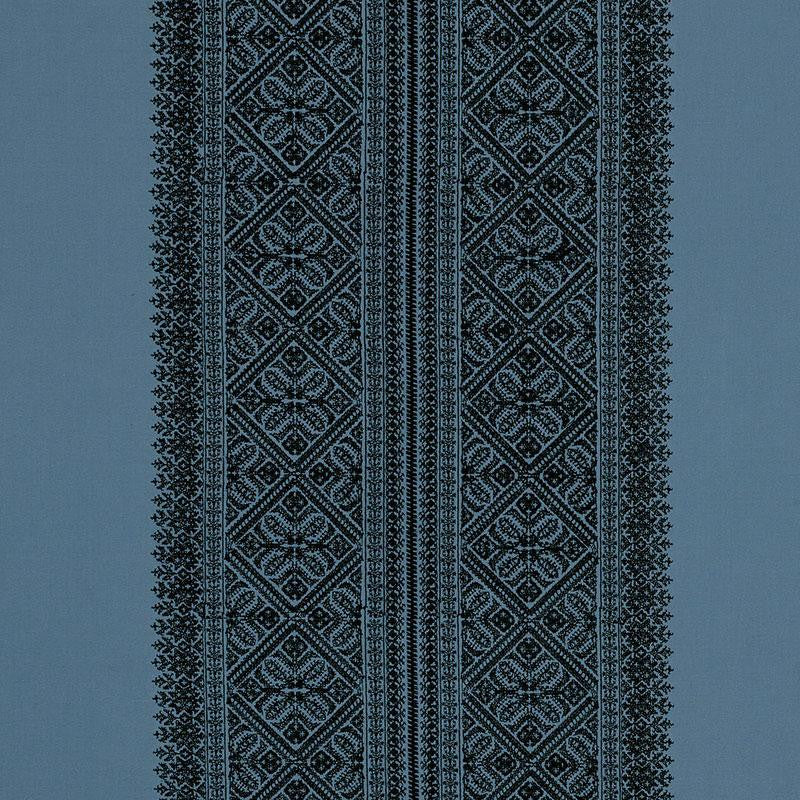 Toledo Embroidery Midnight 69731 by Schumacher Designer Fabric Couture 26.0" - Swanky Fabrics -