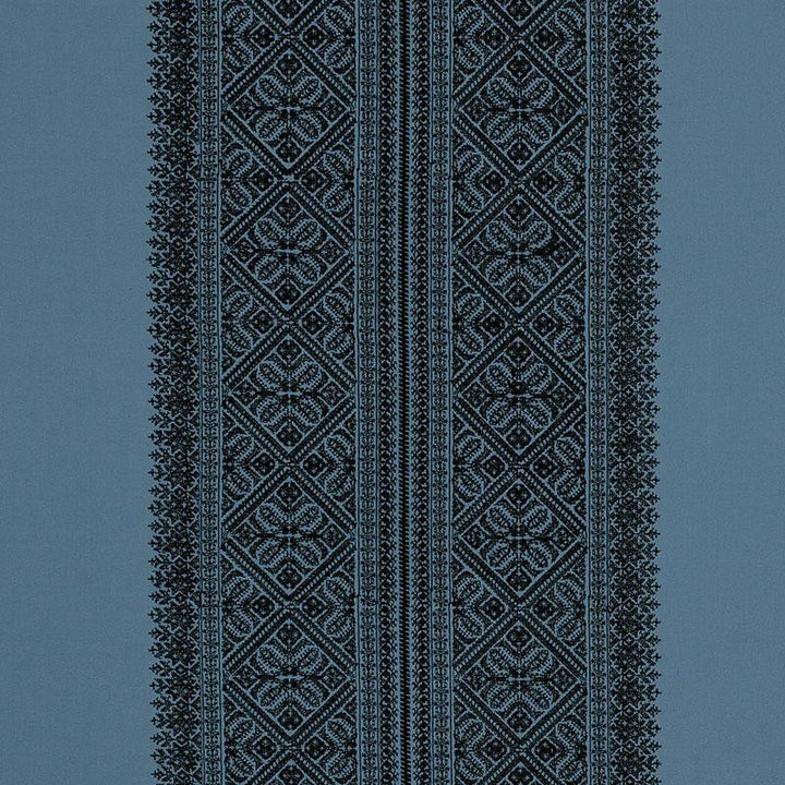 Toledo Embroidery Midnight 69731 by Schumacher Designer Fabric Couture 26.0" - Swanky Fabrics -