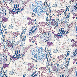 Zanzibar Linen Print Hyacinth 173523 by Schumacher Designer Fabric