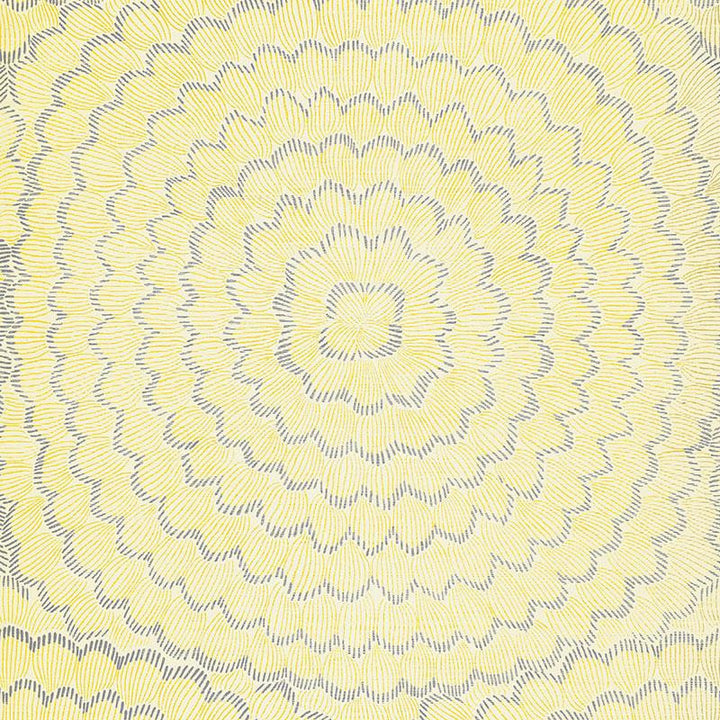 Feather Bloom Sisal Sun & Fog 5006077 by Schumacher Designer Wallpaper Celerie Kemble 34.0" - Swanky Fabrics -
