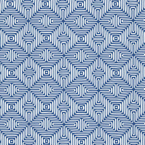Amazing Maze Indoor/Outdoor Ocean 65320 by Schumacher Designer Fabric