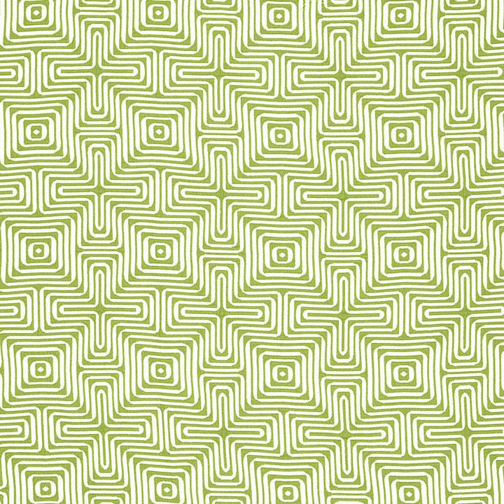 Amazing Maze Indoor/Outdoor Palm 65321 by Schumacher Designer Fabric Trina Turk 6.38" - Swanky Fabrics -