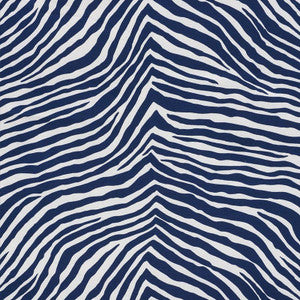 Iconic Zebra Blue 177440 by Schumacher Designer Fabric