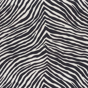 Iconic Zebra Black 177443 by Schumacher Designer Fabric
