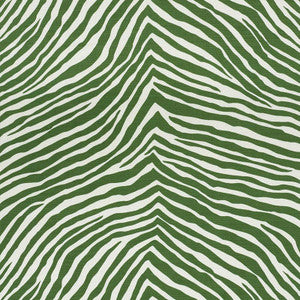 Iconic Zebra Green 177441 by Schumacher Designer Fabric