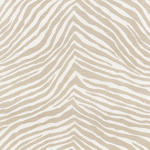 Iconic Zebra Natural 177442 by Schumacher Designer Fabric