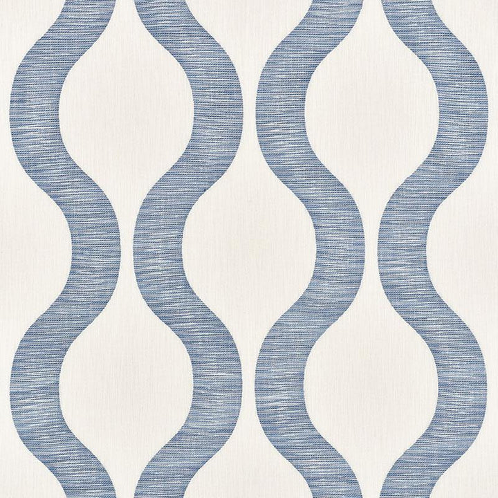 Ondata Blue 73223 by Schumacher Designer Fabric Au Naturel 14.25" - Swanky Fabrics -