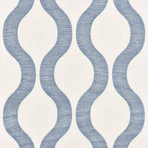 Ondata Blue 73223 by Schumacher Designer Fabric