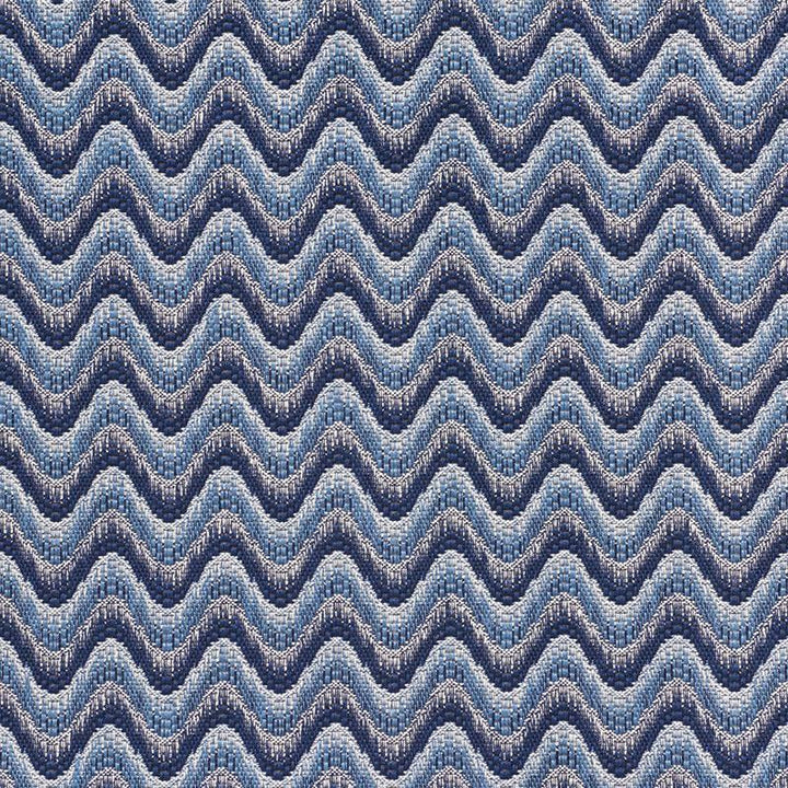 Bargello Wave Blue 73440 by Schumacher Designer Fabric Happy Together 2.25" - Swanky Fabrics -