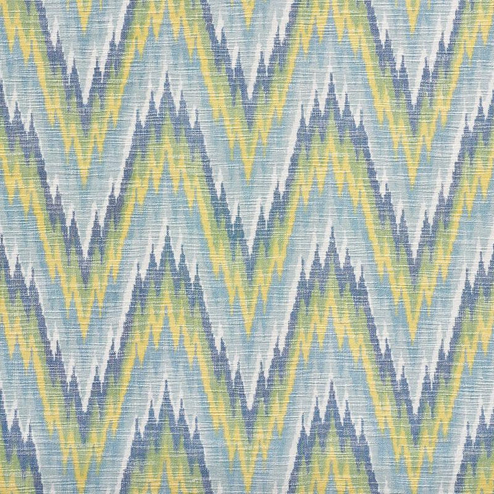 Ibiza Flamestitch Pool 73460 by Schumacher Designer Fabric Happy Together 8.75" - Swanky Fabrics -