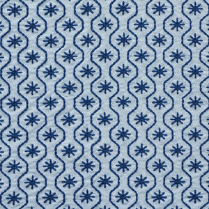Gigi Embroidery Blue 73492 by Schumacher Designer Fabric