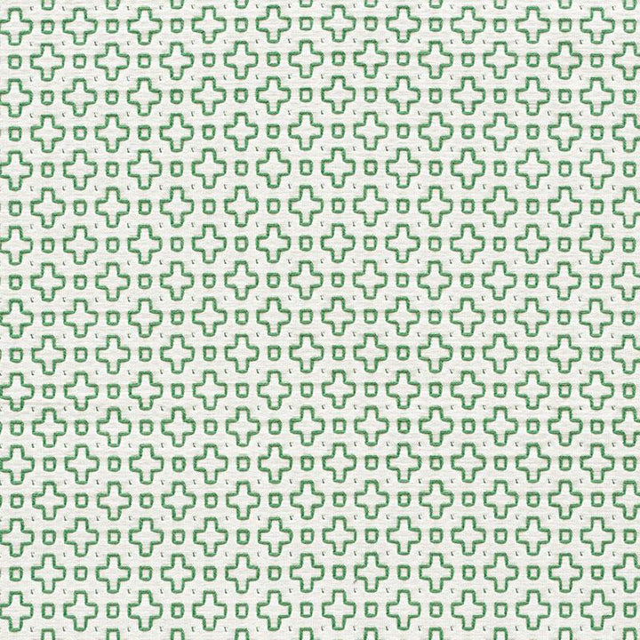 Scout Embroidery Green 73561 by Schumacher Designer Fabric Happy Together 1.25" - Swanky Fabrics -