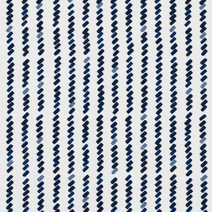 Tic For Tac Blue 176541 by Schumacher Designer Fabric David Kaihoi 6.75" - Swanky Fabrics -