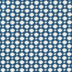 Betwixt Indigo/Ivory 65681 by Schumacher Designer Fabric