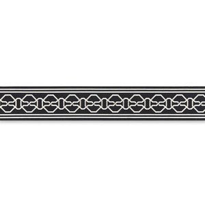 Malmaison Tape Noir / Swan 66153 by Schumacher Designer Trim
